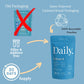 Comparison of old and updated Dolovent packaging on a blue background